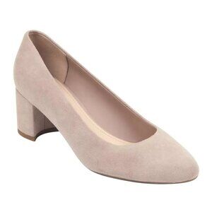 EVOLVE Womens Beige Robin Almond Toe Block Heel Pumps 5.5 M